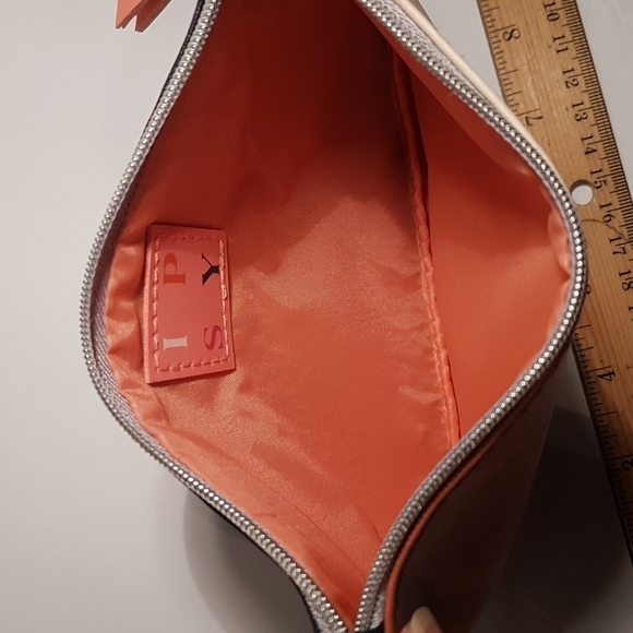 IPSY Glam Bag Brown Cream & Blue Cosmetic Bag  (BAG ONLY)‎ NWOT - Picture 3 of 6